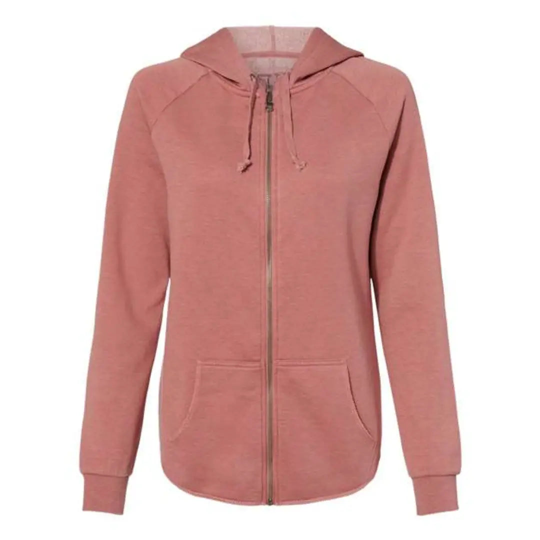 Maroon Zip Hooded Sweatshirt