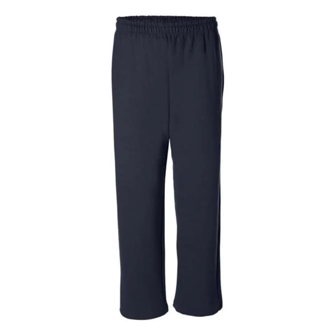 Navy Blue Open-Bottom Sweatpants