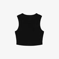 Black Women's Micro Rib Spaghetti Tank