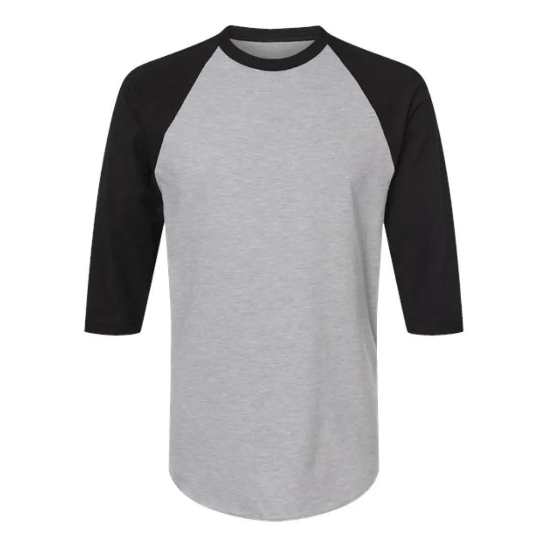 Black and Gray Three-Quarter T-Shirt