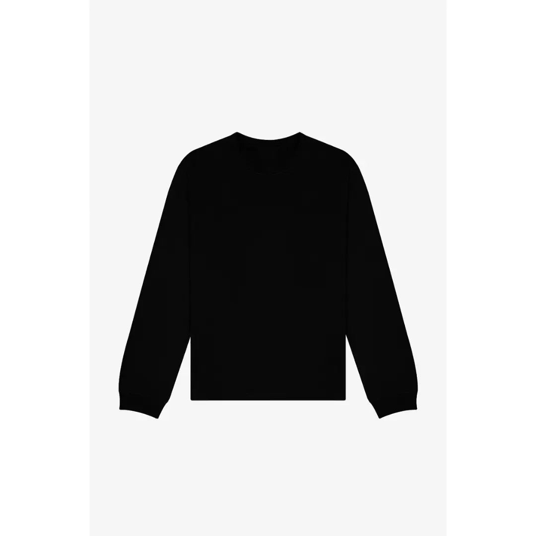 Black Heavyweight Long Sleeve Tee