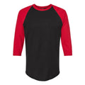 Black and Red Three-Quarter T-Shirt