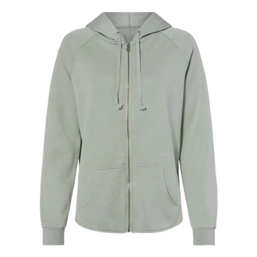 Gray Zip Hooded Sweatshirt