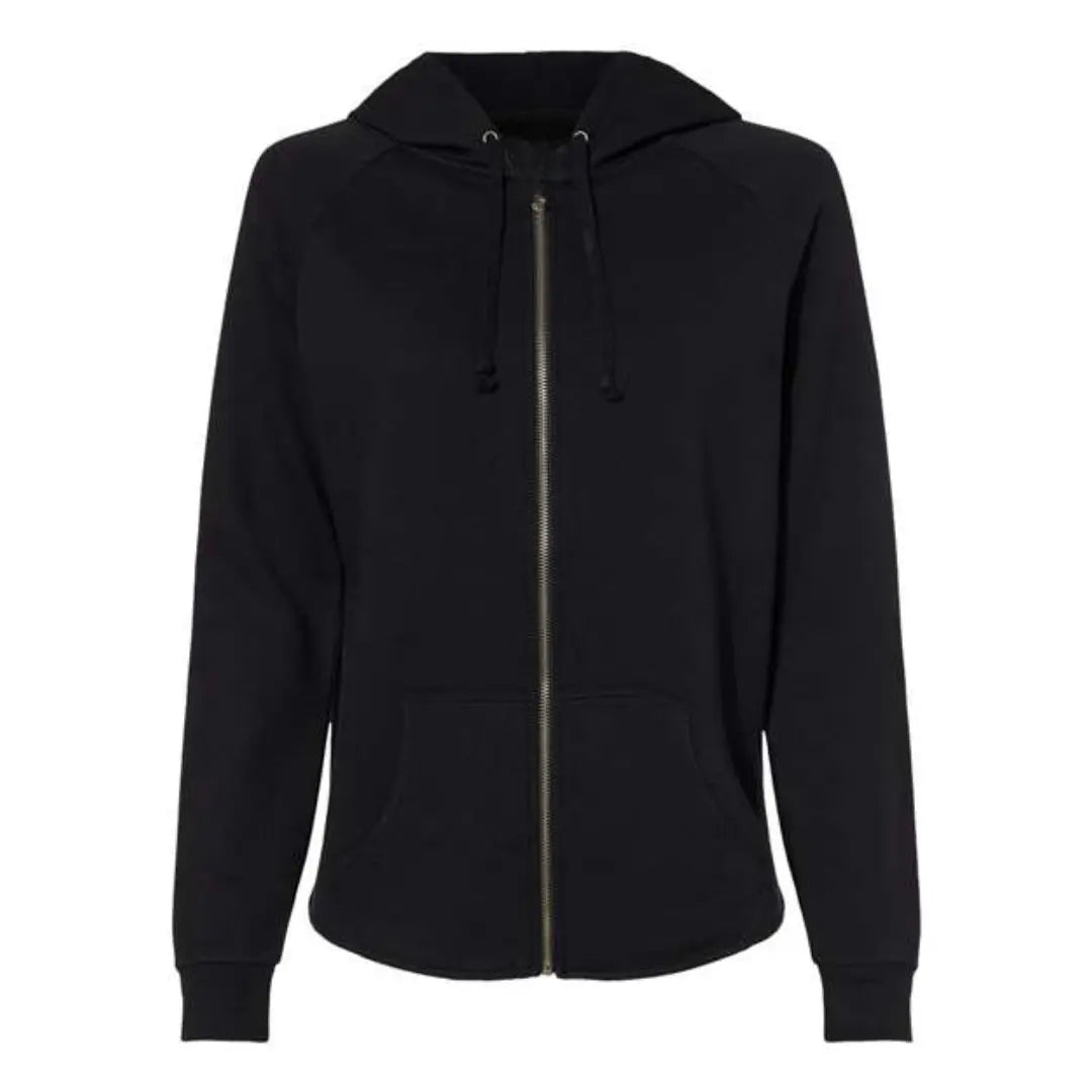 Black Zip Hooded Sweatshirt