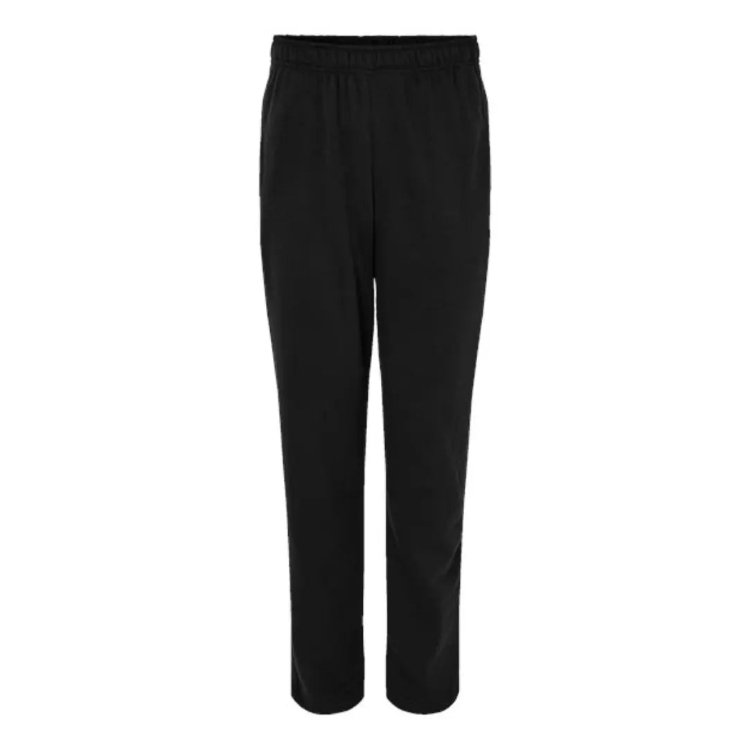 Black Sponge Fleece Straight Leg Sweatpants