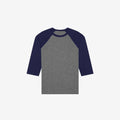 White and Gray Sleeve Baseball Tee
