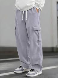 Gray men's track pants