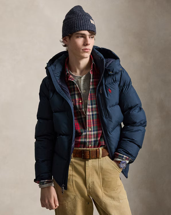Blue outerwear jacket