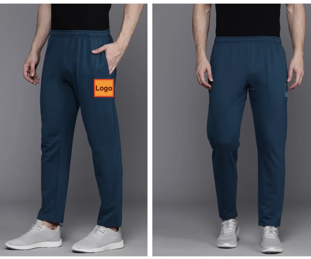 blue men's track pants