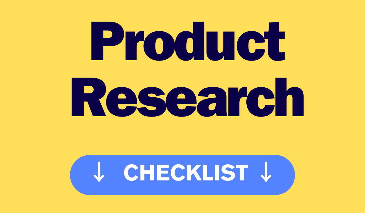 Product research checklist