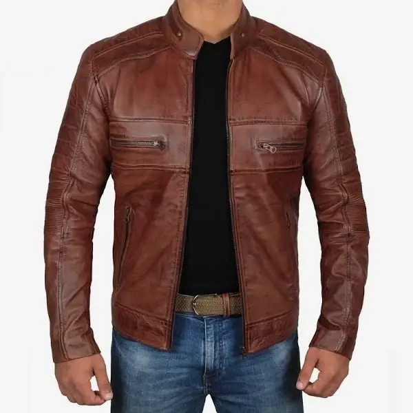 Distressed Jacket Leather
