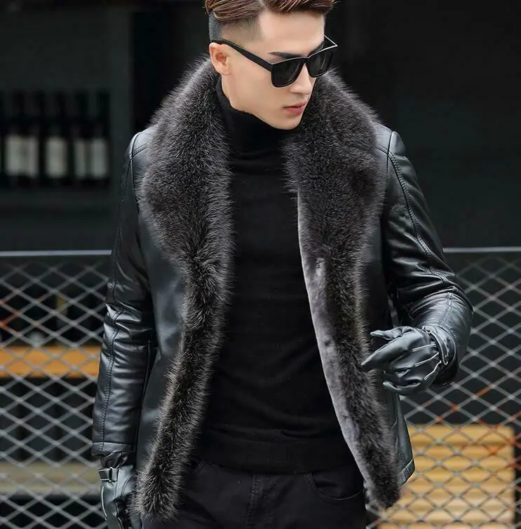 Fur-Lined Leather Jacket