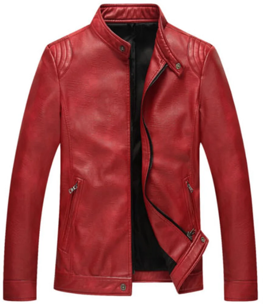Leather Jacket with Red