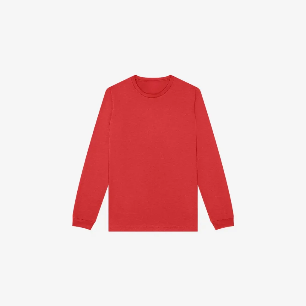 Red Heather CVC Long Sleeve Tee