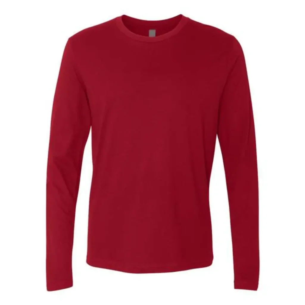 Red Heavyweight Long Sleeve T-Shirt
