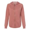 Maroon Zip Hooded Sweatshirt