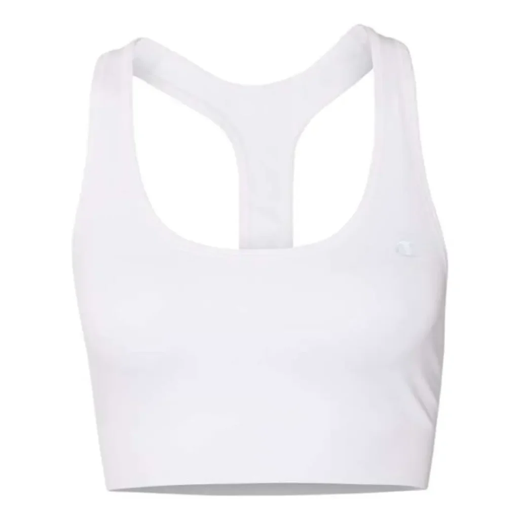 White Women's Racerback Sports Bra