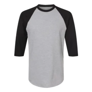 Black and Gray Three-Quarter T-Shirt