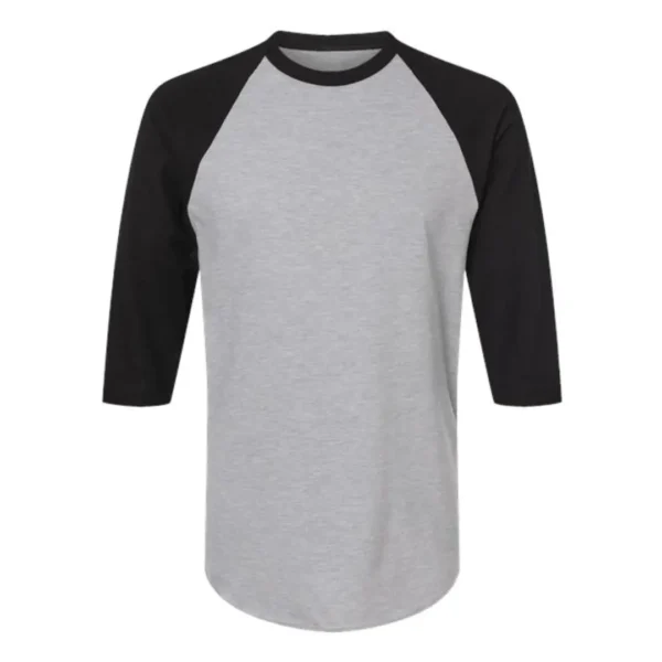 Black and Gray Three-Quarter T-Shirt
