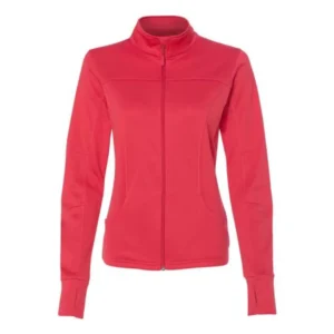 Red Zip Hooded Sweatshirt
