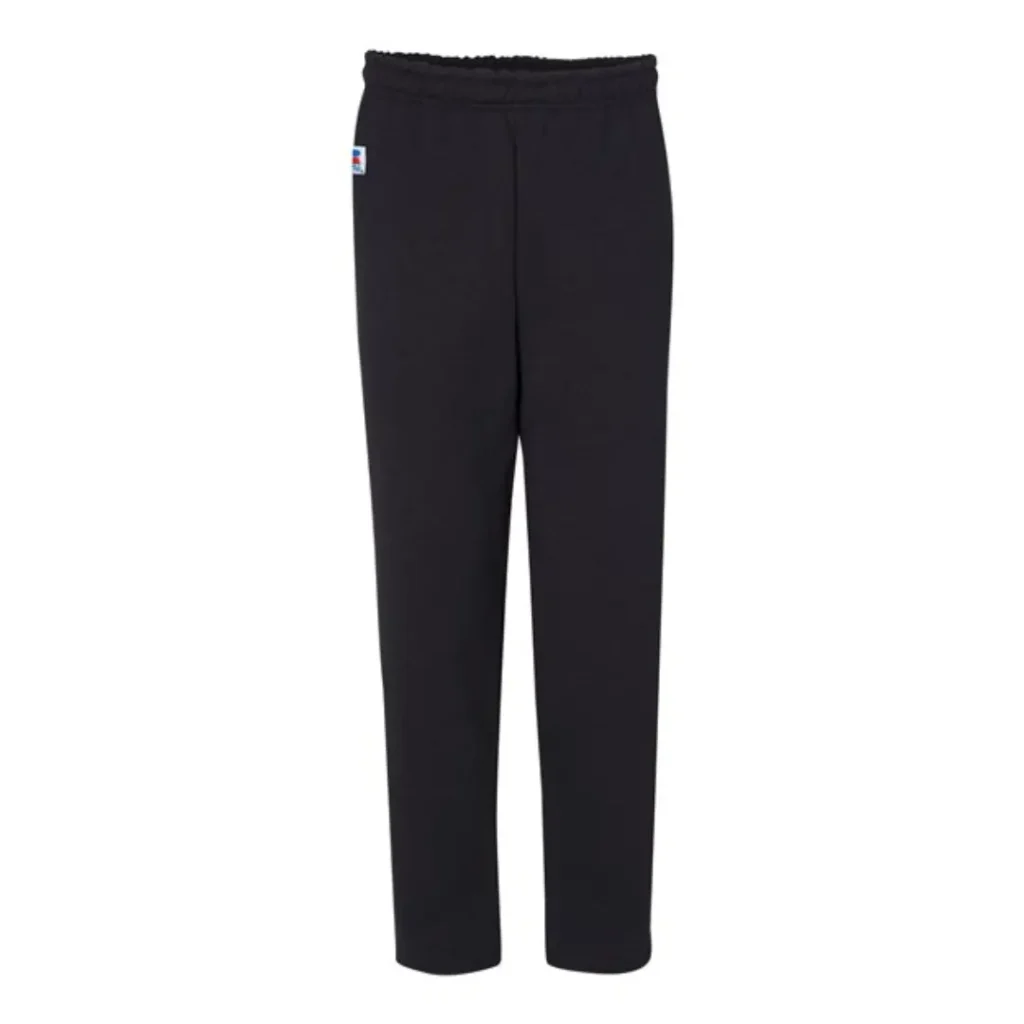 Black Open-Bottom Pocket Sweatpants