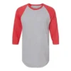 Black and Gray Three-Quarter T-Shirt