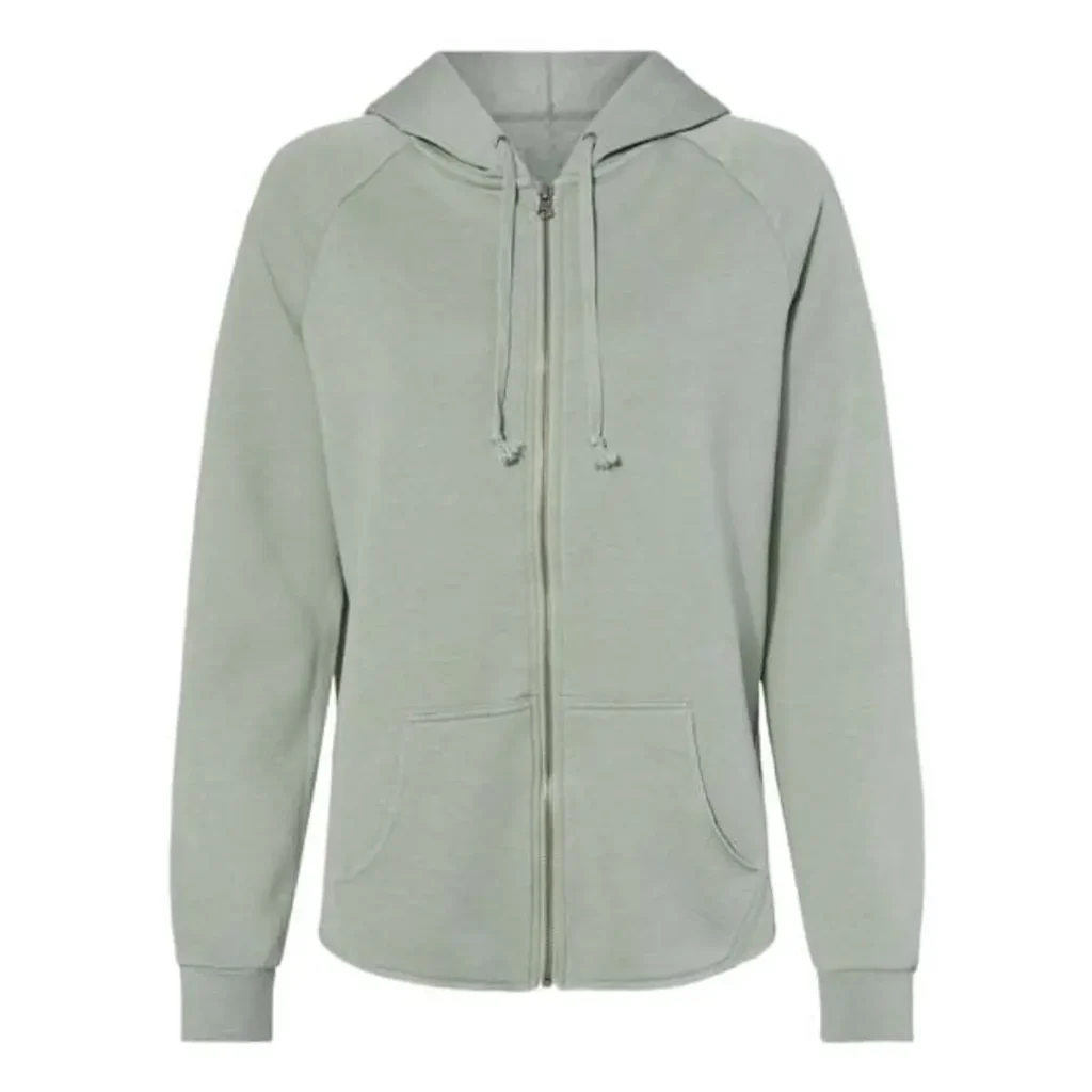 Gray Zip Hooded Sweatshirt