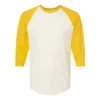 Yellow and White Three-Quarter T-Shirt