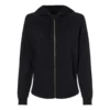 Black Zip Hooded Sweatshirt