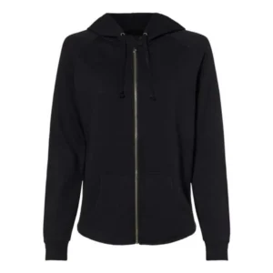 Black Zip Hooded Sweatshirt