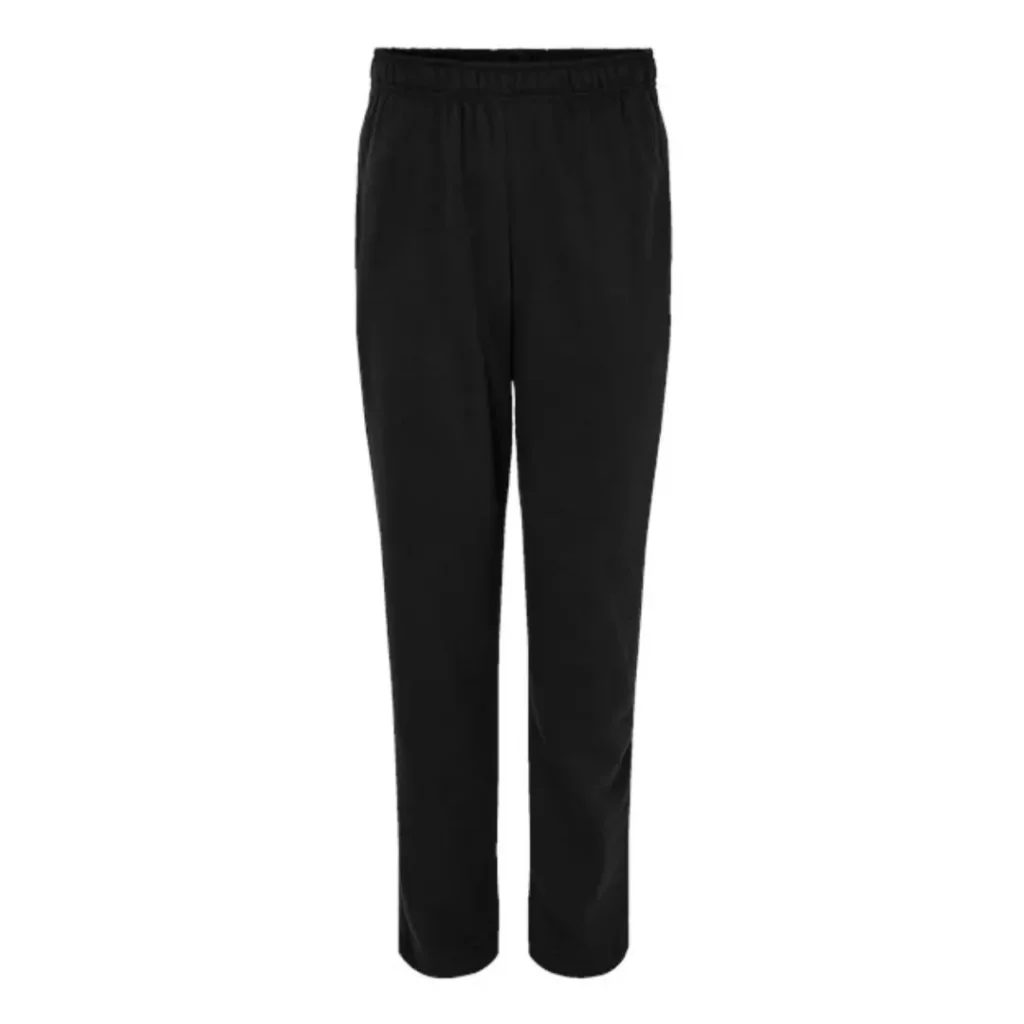 Black Sponge Fleece Straight Leg Sweatpants