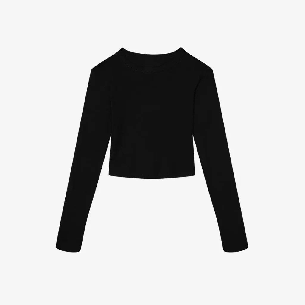 Women's Micro Rib Long Sleeve Baby Tee