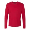 Red Heavyweight Long Sleeve T-Shirt