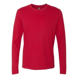 Red Heavyweight Long Sleeve T-Shirt
