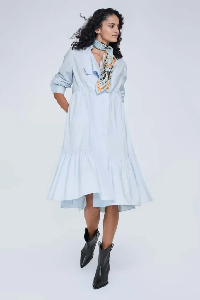 commense dresses Tiered Ruffle Chiffon Mini Dress Set with Liner main image 1