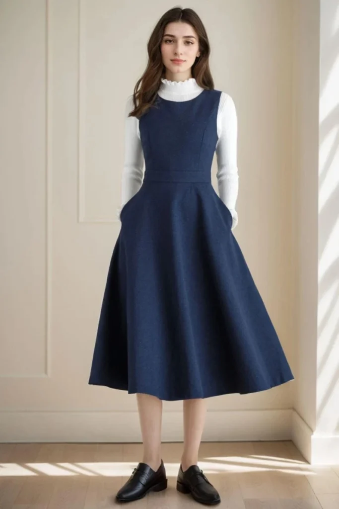 Pinafore-Style Jumper Dress