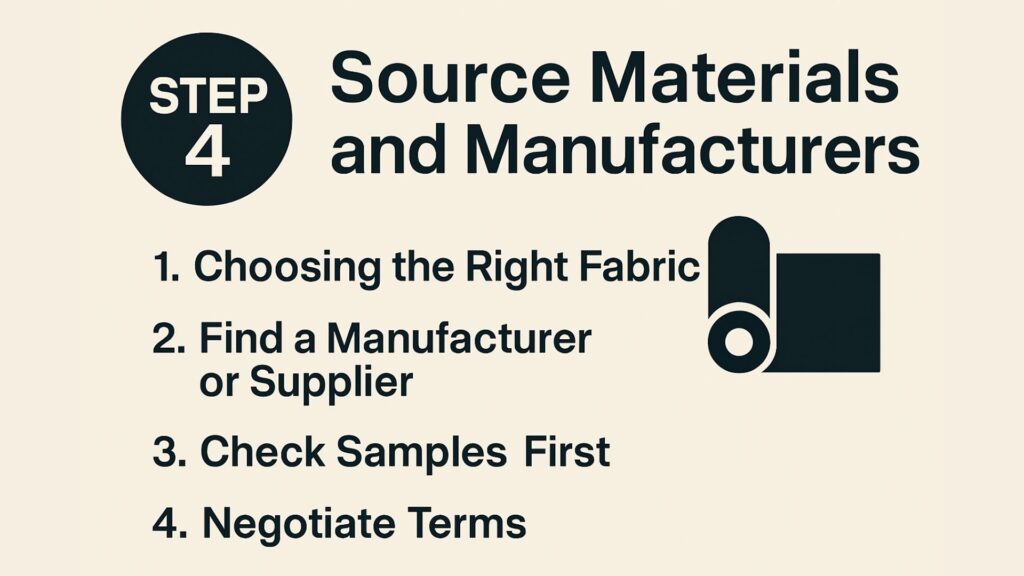 Step 4 Source Materials and Manufacturers
