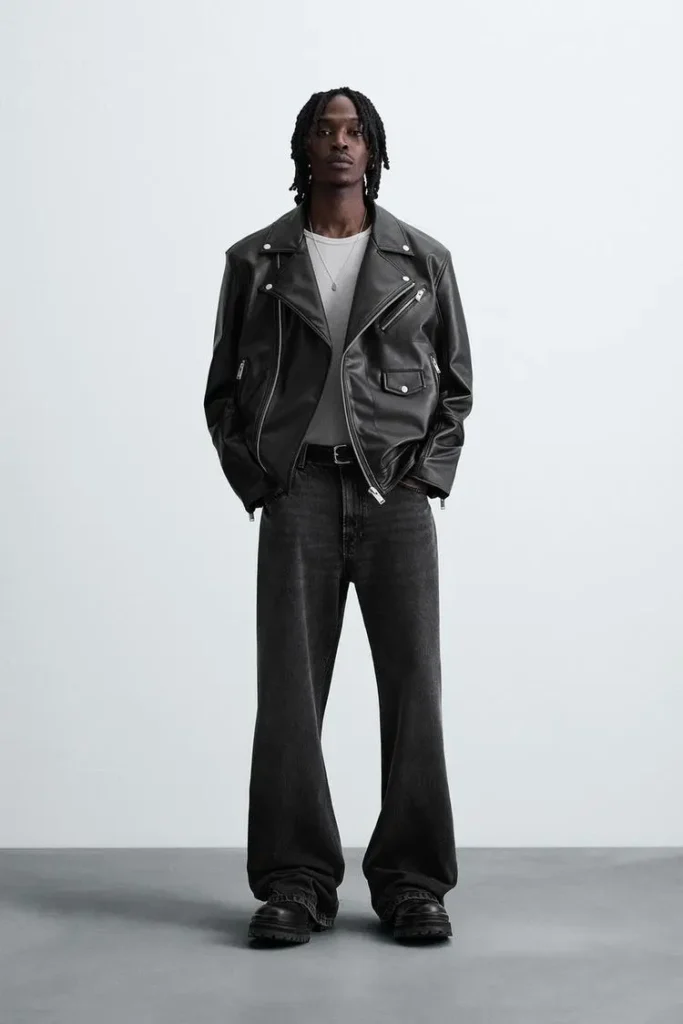 Faux Leather Biker Jacket